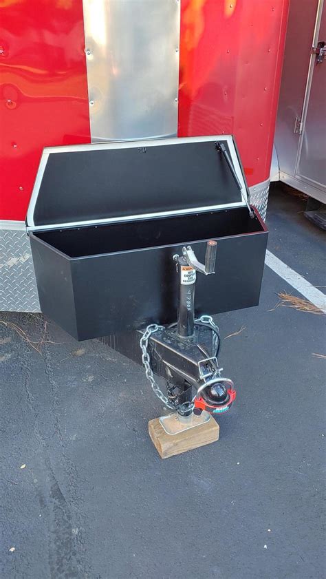 haul-master 2.31 cu ft steel trailer tongue box|trailer tongue replacement harbor freight.